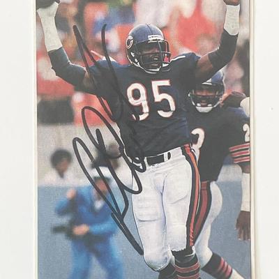 Bears defensive end Richard Dent signed photo