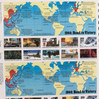 1944 WWII Road to Victory Sheet Collectible Stamp Sheet of 20