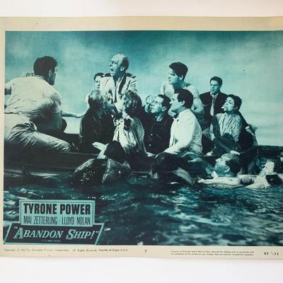 Abandon Ship! original 1957 vintage lobby card