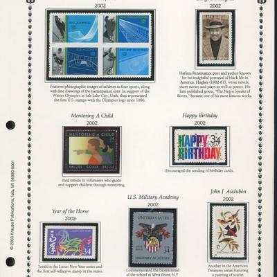 2002 United States Commemorative Stamp Set
