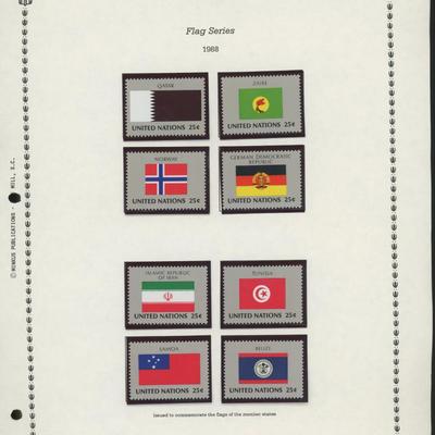 United Nations New York Stamps 1988
