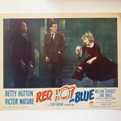 Red, Hot and Blue original 1949 vintage lobby card