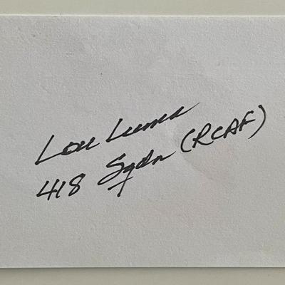 WWII Amercian Mosquito ace Lou Luma original signature