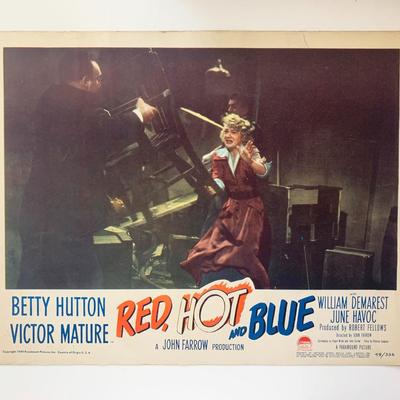 Red, Hot and Blue original 1949 vintage lobby card