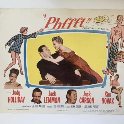 Phffft original 1954 vintage lobby card
