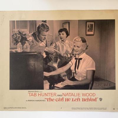 The Girl He Left Behind  original 1956 vintage lobby card