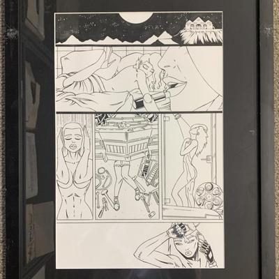 Original hand drawn sketch, unknown comic book artist