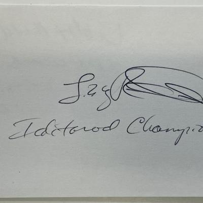 Idlewood champion Light Riddles autograph note