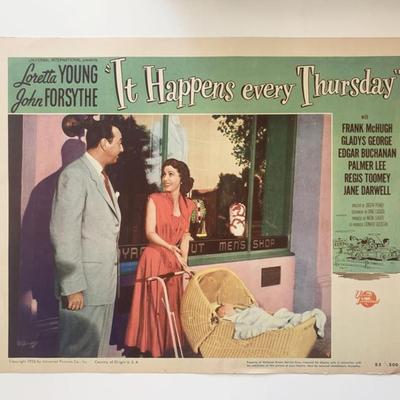 It Happens Every Thursday original 1953 vintage lobby card