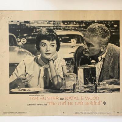 The Girl He Left Behind  original 1956 vintage lobby card