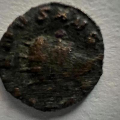 Bronze Roman coin circa 370 AD. 1 inch