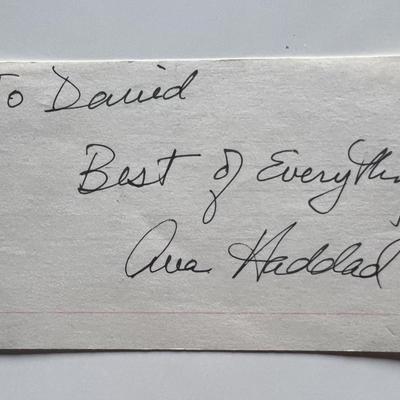 Ava Haddad original signature