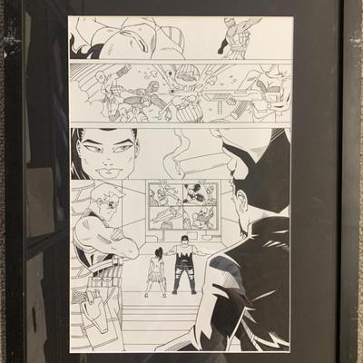 Original hand drawn sketch, unknown comic book artist