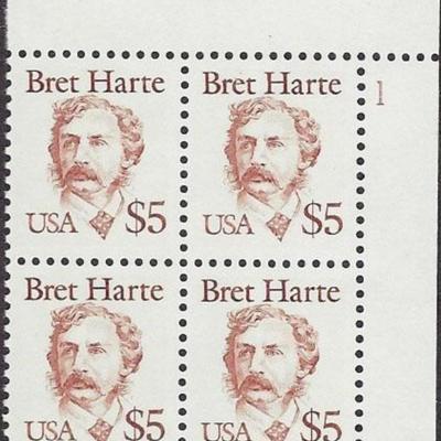 $5 Bret Hart Writer Plate Block