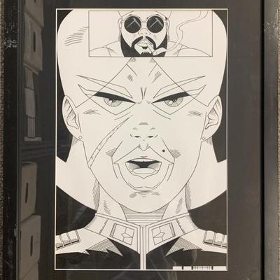 Original hand drawn sketch, unknown comic book artist