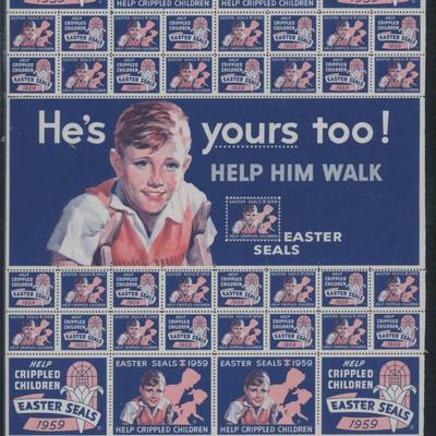 Easter Seals Stamp Sheet