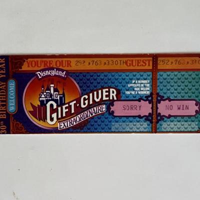 Disneyland admissions ticket- 1985