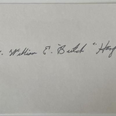 Chemist Dr. William E. Hanford autograph note