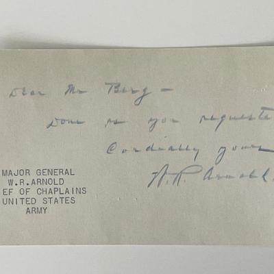 Army General W.R. Arnold signed cover