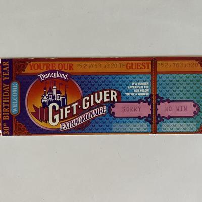 Disneyland admissions ticket- 1985