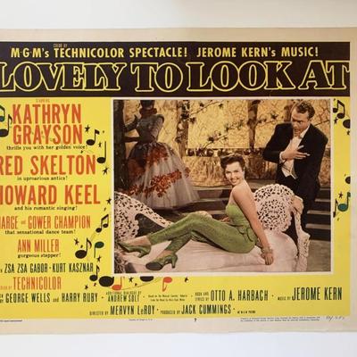Lovely to Look At original 1952 vintage lobby card
