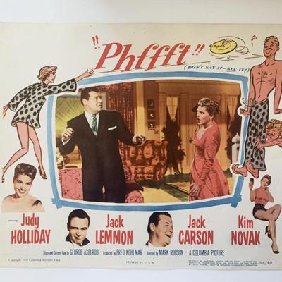 Phffft original 1954 vintage lobby card