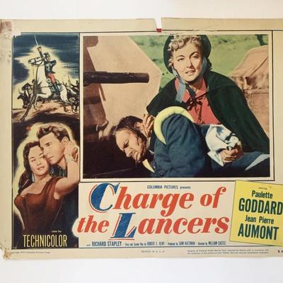 Charge of the Lancers original 1954 vintage lobby card