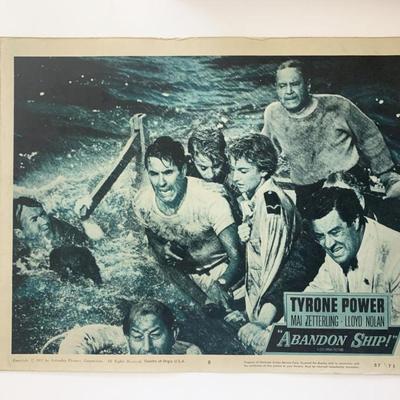 Abandon Ship! original 1957 vintage lobby card