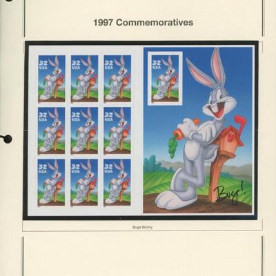 1997 Commemorative Bugs Bunny Stamp Sheet