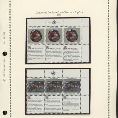 United Nations New York Stamps 1991