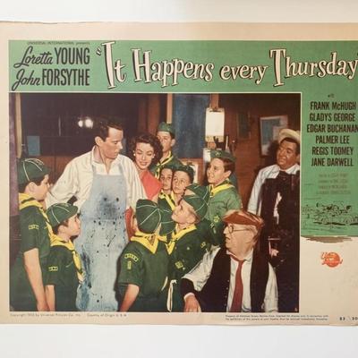 It Happens Every Thursday original 1953 vintage lobby card