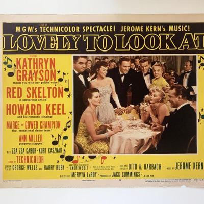Lovely to Look At original 1952 vintage lobby card