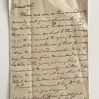 William Gifford signed handwritten vintage letter