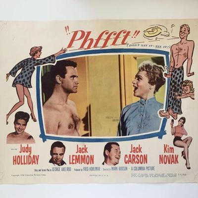 Phffft original 1954 vintage lobby card