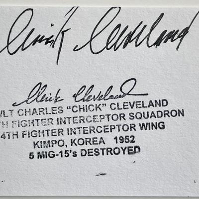 USAF Charles Cleveland signature cut