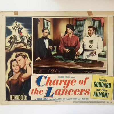 Charge of the Lancers original 1954 vintage lobby card