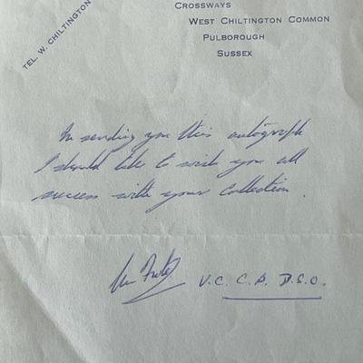British military Ian Frazier signed note