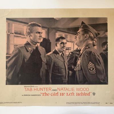 The Girl He Left Behind  original 1956 vintage lobby card