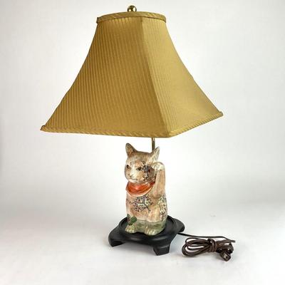 PR152 Vintage Maneki-neko Cat Table Lamp