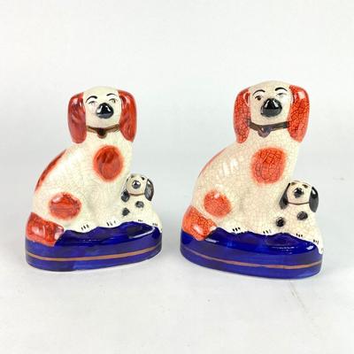 L153 Porcelain Staffordshire Dog Figurines