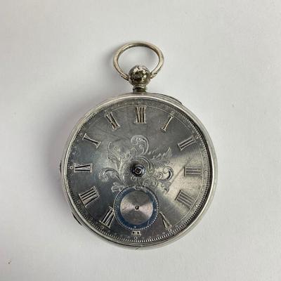 PR160 Antique Sterling Swiss Pocket Watch