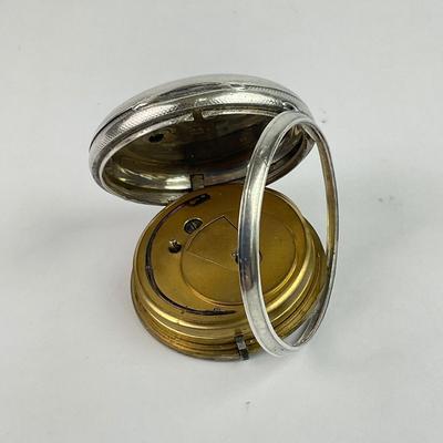 PR160 Antique Sterling Swiss Pocket Watch