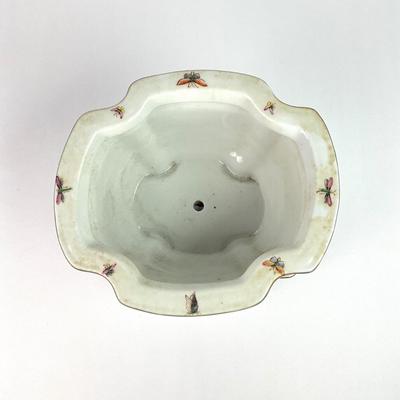 D163 Reproduction Asian Flower Pot with Saucer