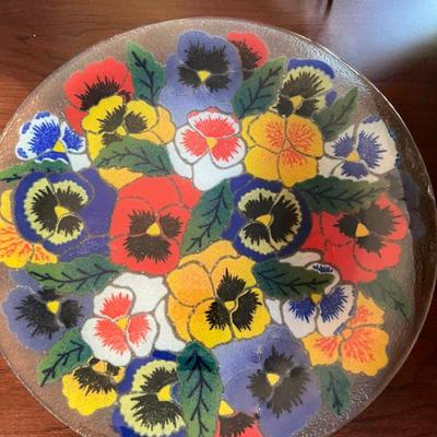 Sale Photo Thumbnail #168: SIGNED Peggy Karr Fused Art Glass Plate