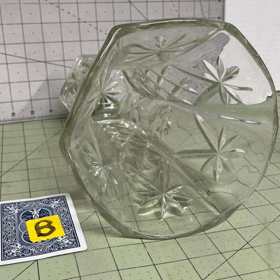 Sale Photo Thumbnail #59: Classic Flared Shape and Intricate Starburst and Diamond-Cut Patterning.