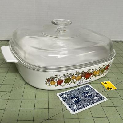 Sale Photo Thumbnail #76: Includes Casserole Dish with Glass Lid and featuring the “Spice of Life” pattern.