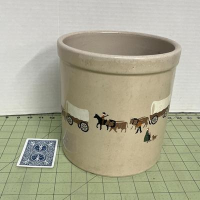 Sale Photo Thumbnail #132: Wagon Train Design and Glossy glaze with slight speckling.