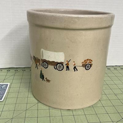 Sale Photo Thumbnail #133: Wagon Train Design and Glossy glaze with slight speckling.