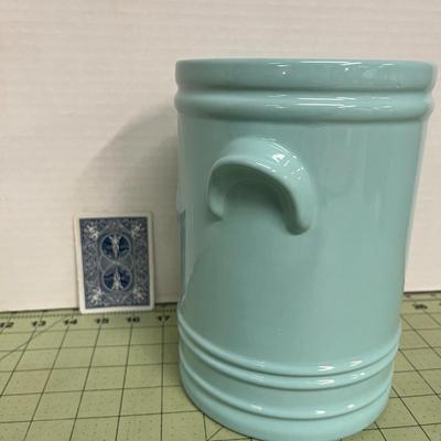 Sale Photo Thumbnail #254: Smooth glossy glaze with a vintage-style aqua blue.