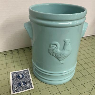 Sale Photo Thumbnail #253: Smooth glossy glaze with a vintage-style aqua blue.
